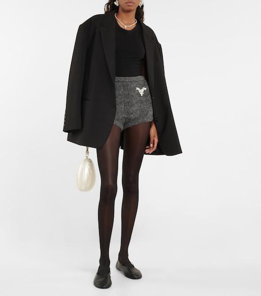 MAISON MARGIELA Black Viscose Bodysuit