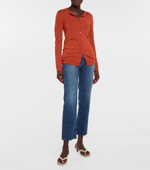 TOTÊME The Flip Flop Cream Crocodile-effect Leather Sandals In Sand Croco