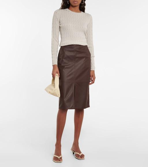 TOTÊME The Flip Flop Cream Crocodile-effect Leather Sandals In Sand Croco