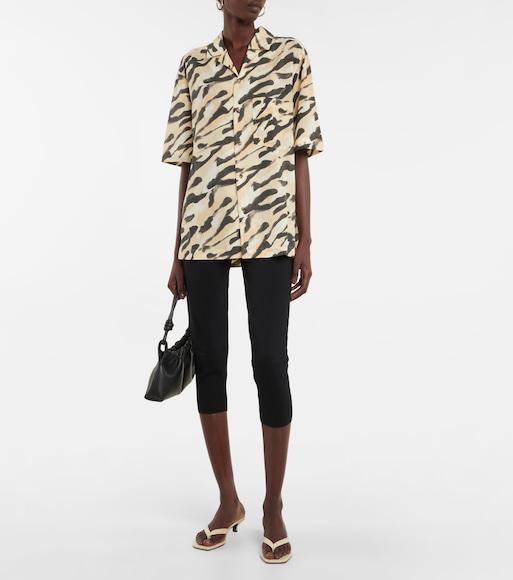 TOTÊME The Flip Flop Cream Crocodile-effect Leather Sandals In Sand Croco