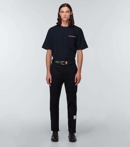 THOM BROWNE Oversized Short Sleeves T-shirt In Black