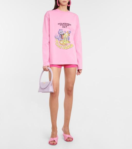 JACQUEMUS Le Short Pralu Logo Mini Shorts In Fuchsia