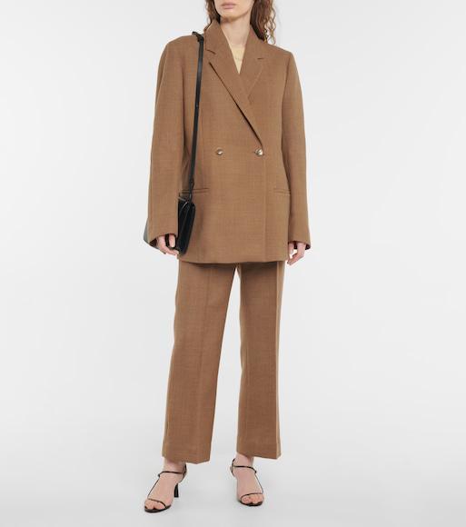 TOTÊME Signature Double-breasted Cotton-blend Gabardine Trench Coat In Neutral