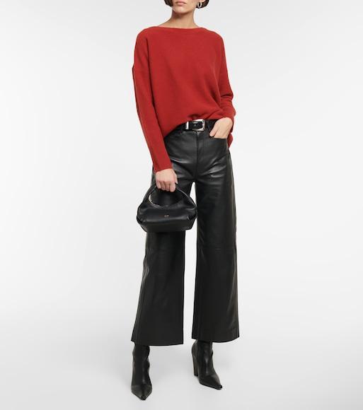 KHAITE Benny Leather Belt In Black