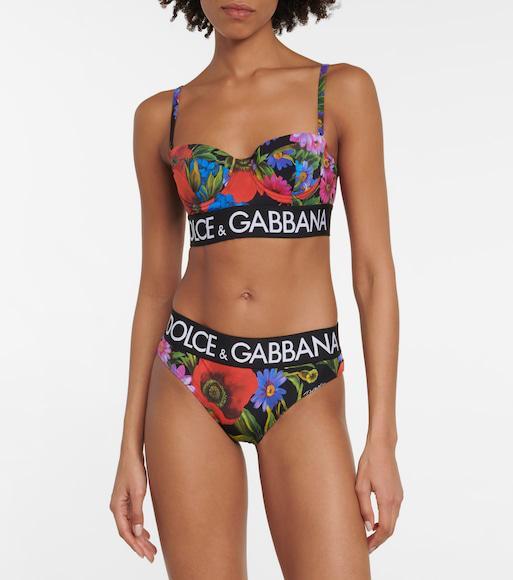 DOLCE & GABBANA Embellished Leather Slide Slippers In Black