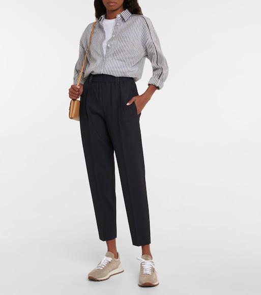 BRUNELLO CUCINELLI Suede Sneakers With Iconic Jewel Application In Brown