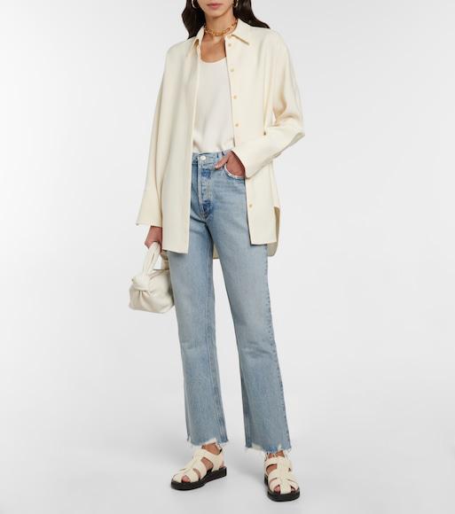 THE ROW Off-white Leather Fisherman Flat Sandals In Ivory