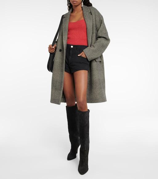 ISABEL MARANT Riria Suede Knee-high Boots In Black