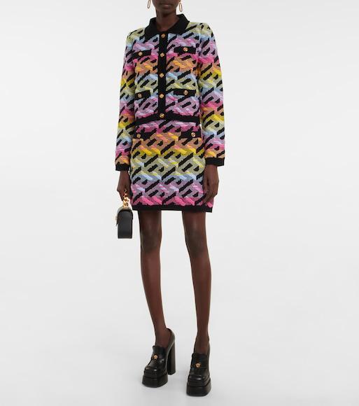 VERSACE Black Leather Medusa Aevitas Double Platform Pumps