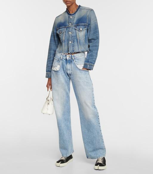 MAISON MARGIELA Straight Leg Jeans With Contrasted Pockets Clothing In Blue
