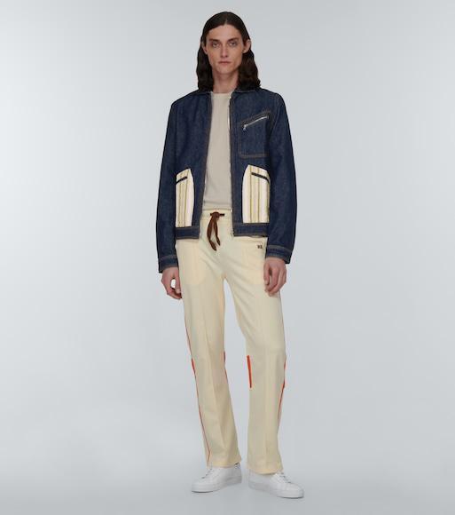 WALES BONNER Contrast-panel Denim Jacket In Multi