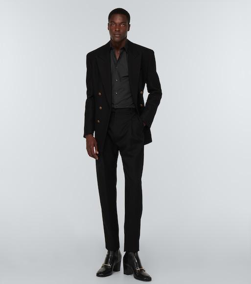 SAINT LAURENT Cotton Poplin Shirt In Black