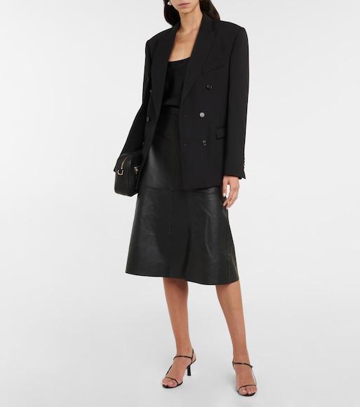 THE ROW Biggins Silk Top In Black