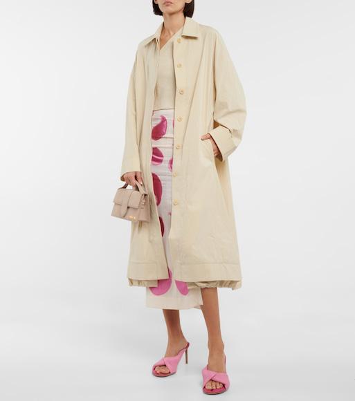 JACQUEMUS Asymmetrical Crop Top In Light Beige