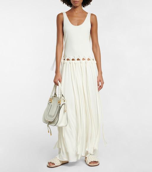 CHLOÉ Kacey Footbed Braided Slides In Grey