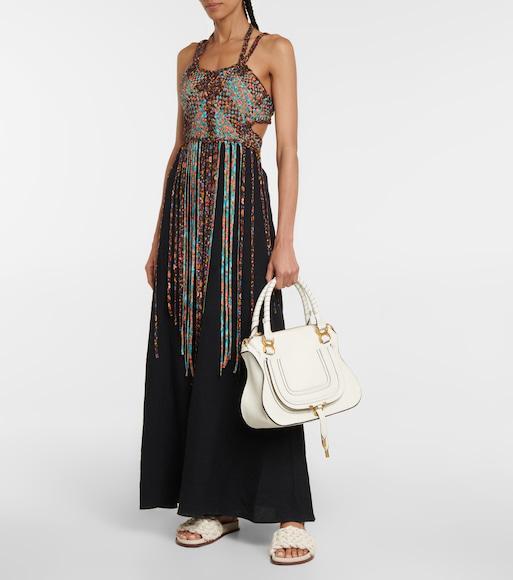 CHLOÉ Kacey Footbed Braided Slides In Grey