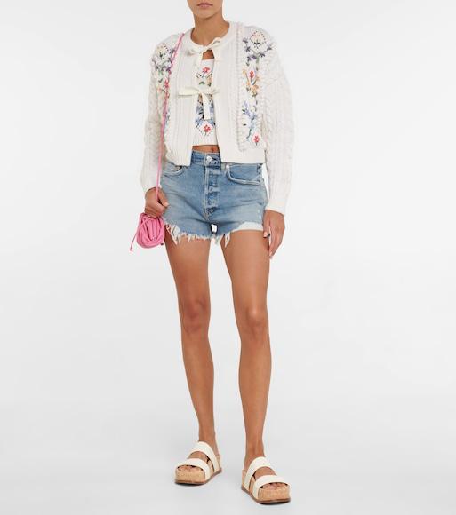 AGOLDE Parker Long Shorts With Cuff In Covet