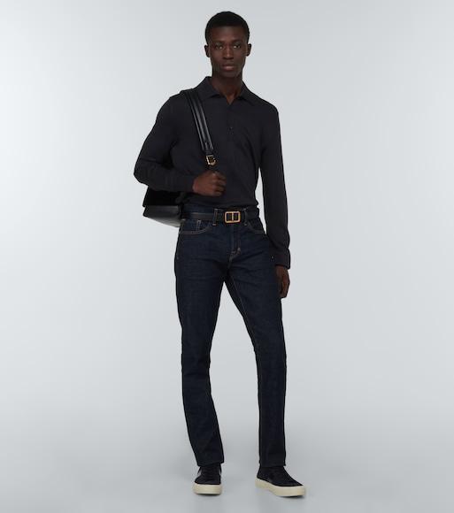 TOM FORD Logo-print Low-top Sneakers In Black