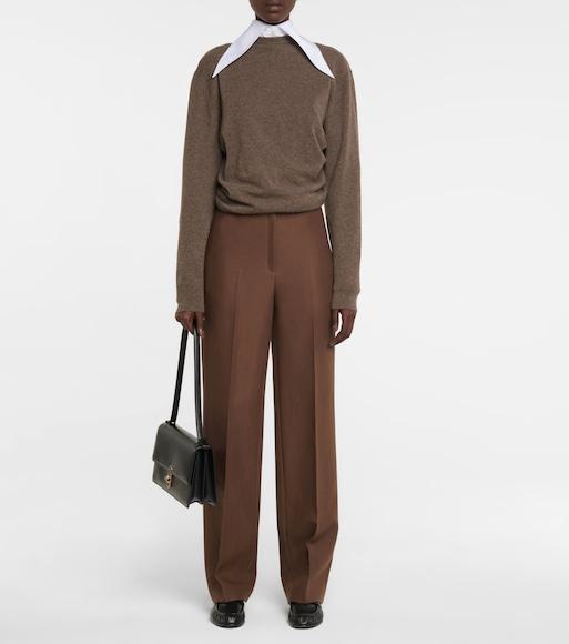 THE ROW Armelle Exaggerated Point-collar Shirt In White