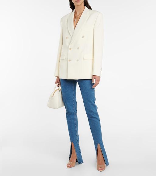 WARDROBE.NYC Double-breasted Blazer Dress In White