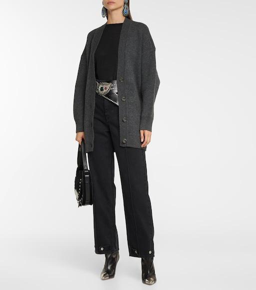 ISABEL MARANT Dilali Cropped High-rise Straight-leg Jeans In Black