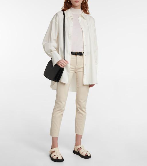 THE ROW Off-white Leather Fisherman Flat Sandals In Ivory