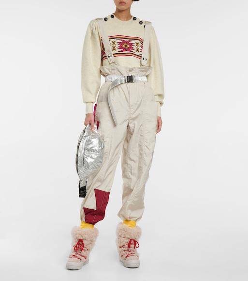 ISABEL MARANT Maisie Intarsia Ski Socks In Red Yellow