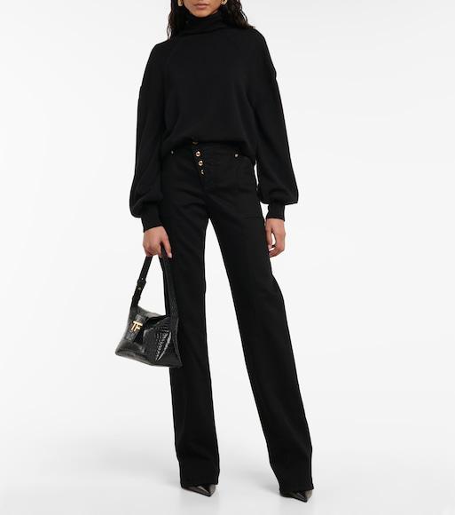 TOM FORD High-rise Straight-leg Jeans In Black