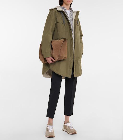 BRUNELLO CUCINELLI Suede Sneakers With Iconic Jewel Application In Brown