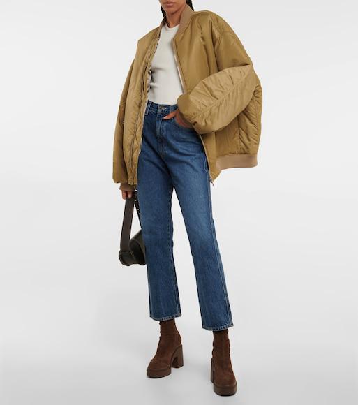 AGOLDE Toni Slim Straight-leg Jeansa In Blue