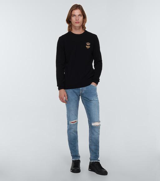 DOLCE & GABBANA Round-toe Low-top Casual Shoes In Black