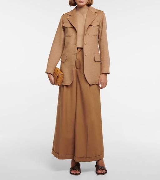 MAX MARA Kiss Wool-blend Turtleneck Sweater Vest In Cammello