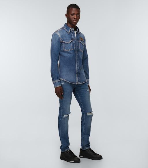 DOLCE & GABBANA Round-toe Low-top Casual Shoes In Black