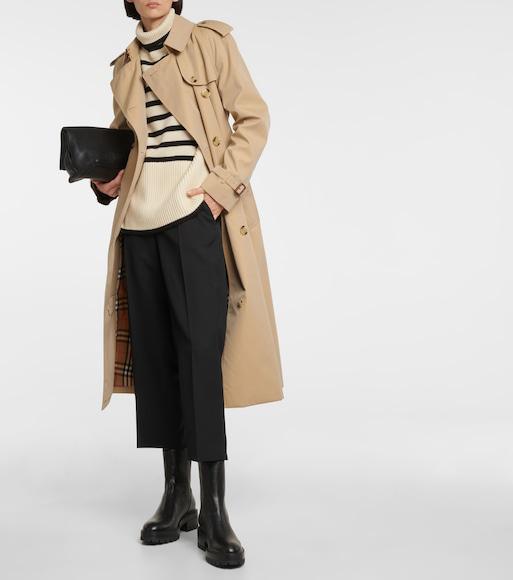 TOTÊME Toteme Striped Wool Cotton Turtleneck In Neutral