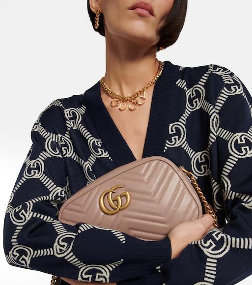 GUCCI Reversible Gg Jacquard Knit Cardigan In Multi