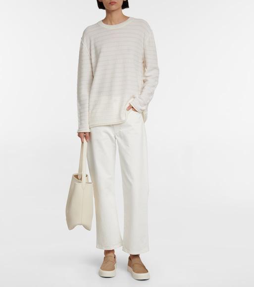 THE ROW Lesley Straight Crop Jeans In White
