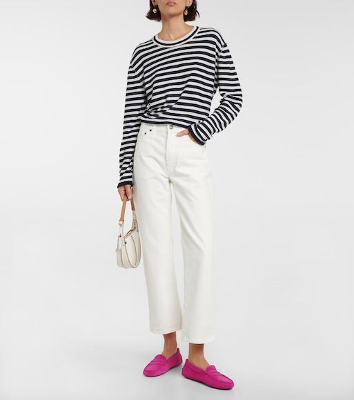 THE ROW Lesley Straight Crop Jeans In White