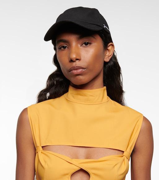 JACQUEMUS La Robe Palmi Stretch Cut Out Midi Dress In 750 Orange