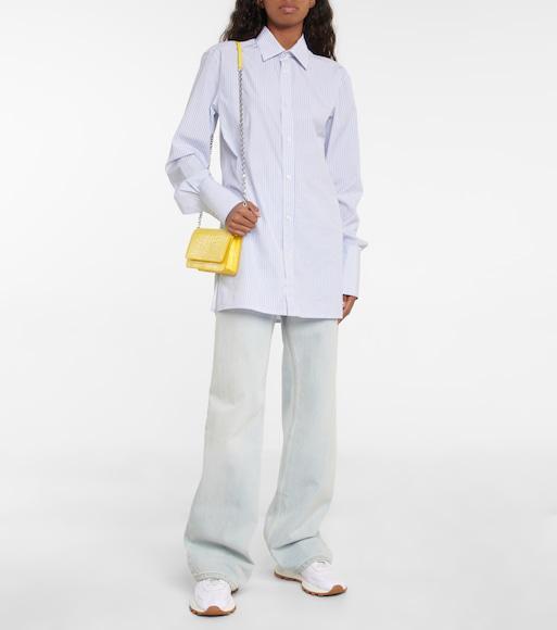 MAISON MARGIELA Cut-out Wide Leg Jeans In Blue