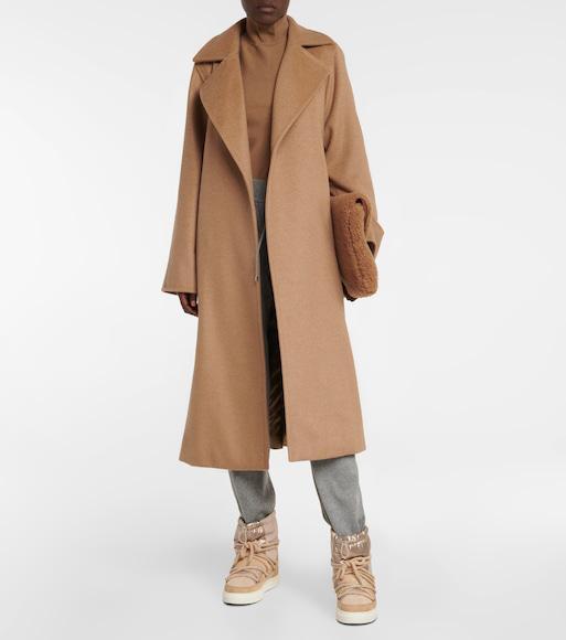 MAX MARA Kiss Wool-blend Turtleneck Sweater Vest In Cammello