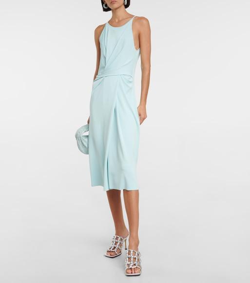 BOTTEGA VENETA Stretch Metallic Leather Sandals In Gray