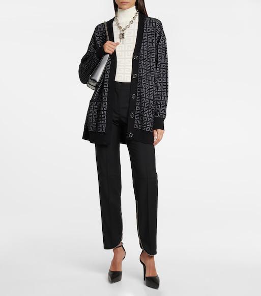 GIVENCHY 4g Jacquard Mockneck Sweater In White