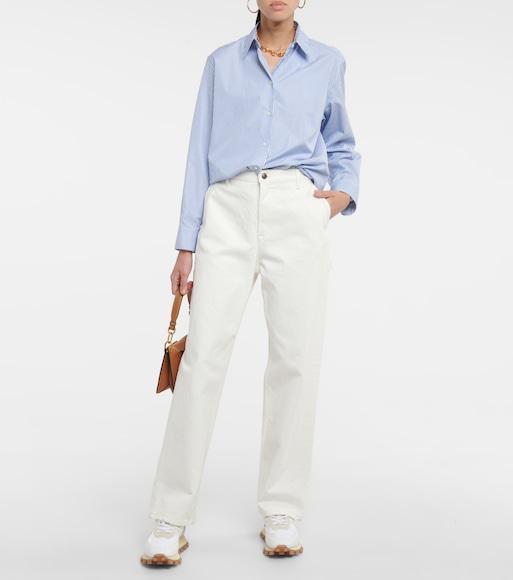 THE ROW Lesley Straight Crop Jeans In White