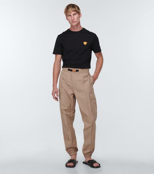 VERSACE Black Cotton T-shirt