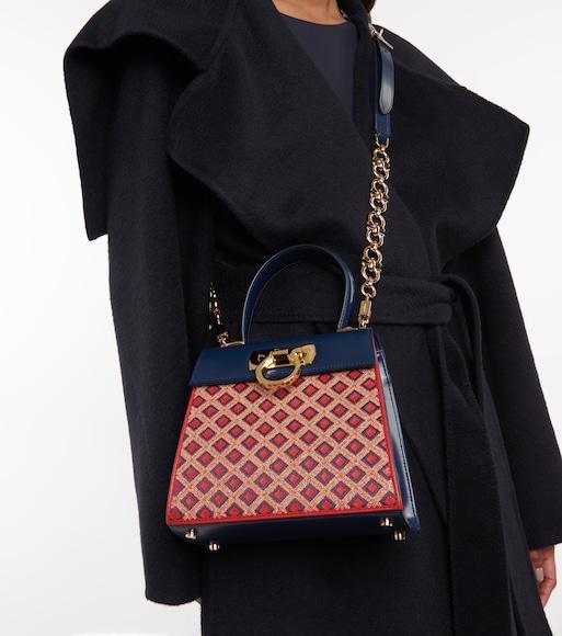 FERRAGAMO Double Pearl Gancini Pendant Earrings In Grey