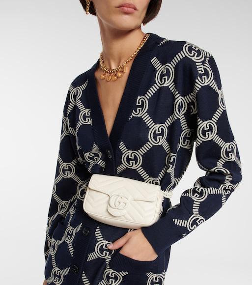 GUCCI Reversible Gg Jacquard Knit Cardigan In Multi