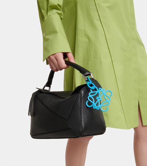 LOEWE Anagram Brass And Stainless Steel Charm In Cyan