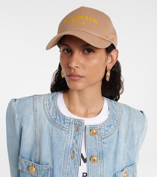 BALMAIN Logo-print Crop T-shirt In White