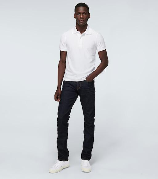 TOM FORD Towelling Polo In Neutral