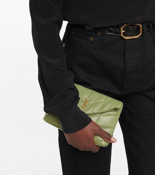 SAINT LAURENT Structured Heel Sandals In Black